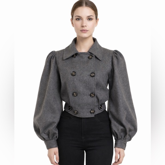 Dolce & Gabbana Jackets & Blazers - Dolce & Gabbana Gray Soft Balloon Sleeve Jacket 36 XS